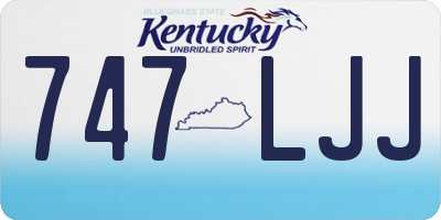 KY license plate 747LJJ