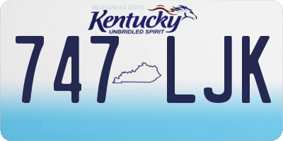 KY license plate 747LJK