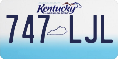 KY license plate 747LJL