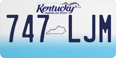 KY license plate 747LJM