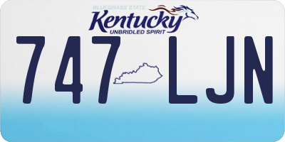 KY license plate 747LJN