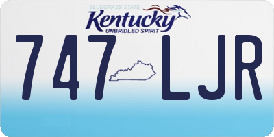 KY license plate 747LJR