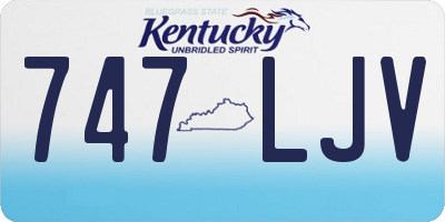 KY license plate 747LJV
