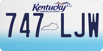 KY license plate 747LJW