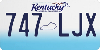 KY license plate 747LJX