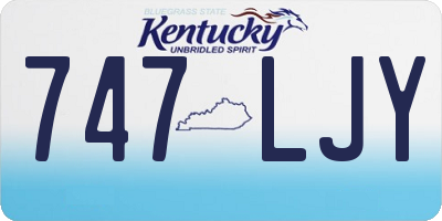 KY license plate 747LJY