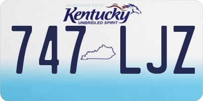 KY license plate 747LJZ