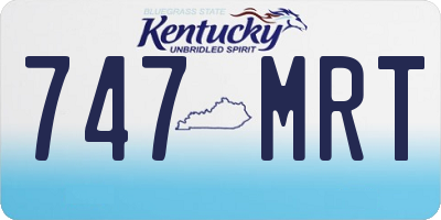 KY license plate 747MRT