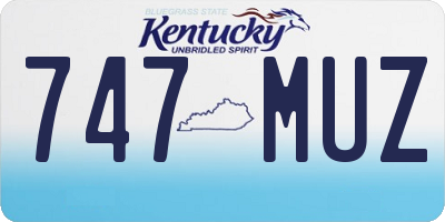 KY license plate 747MUZ