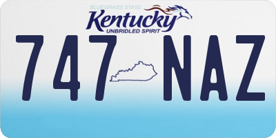 KY license plate 747NAZ