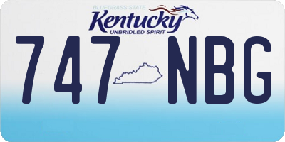 KY license plate 747NBG