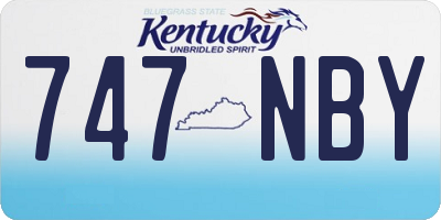 KY license plate 747NBY