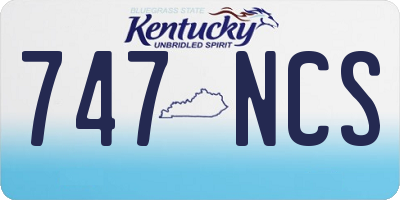 KY license plate 747NCS