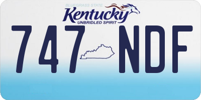 KY license plate 747NDF