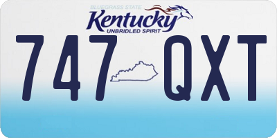 KY license plate 747QXT