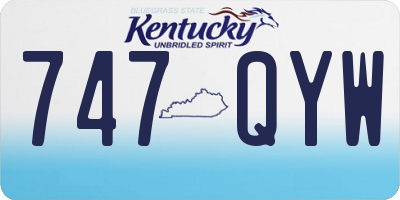 KY license plate 747QYW