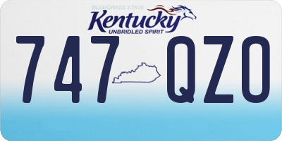 KY license plate 747QZO