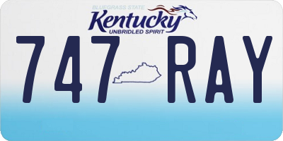 KY license plate 747RAY