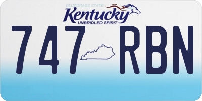 KY license plate 747RBN