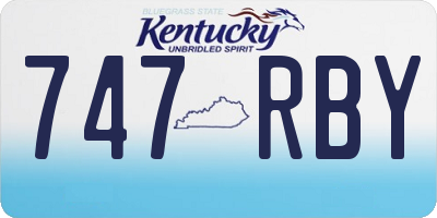 KY license plate 747RBY