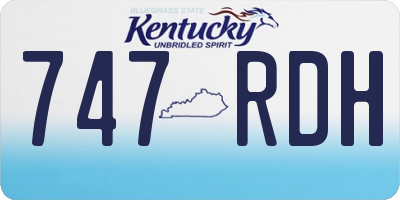 KY license plate 747RDH