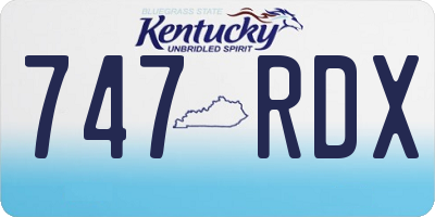 KY license plate 747RDX