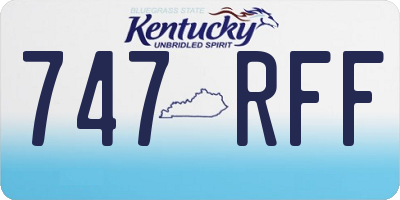 KY license plate 747RFF