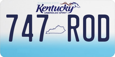 KY license plate 747ROD