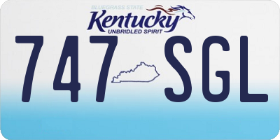 KY license plate 747SGL