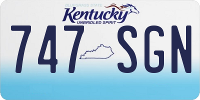 KY license plate 747SGN