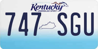 KY license plate 747SGU
