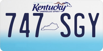 KY license plate 747SGY
