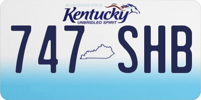 KY license plate 747SHB
