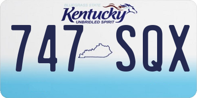 KY license plate 747SQX