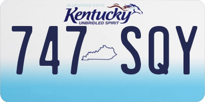 KY license plate 747SQY