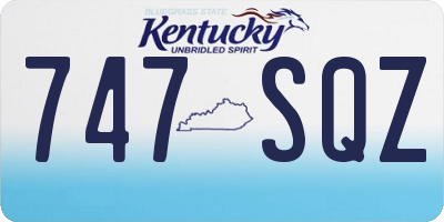 KY license plate 747SQZ