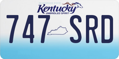 KY license plate 747SRD