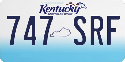 KY license plate 747SRF