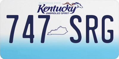 KY license plate 747SRG