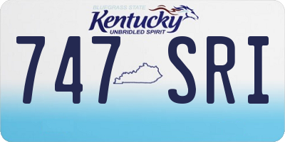 KY license plate 747SRI