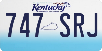 KY license plate 747SRJ