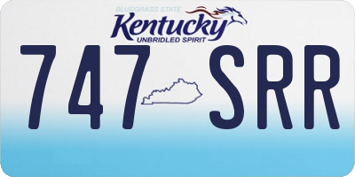 KY license plate 747SRR