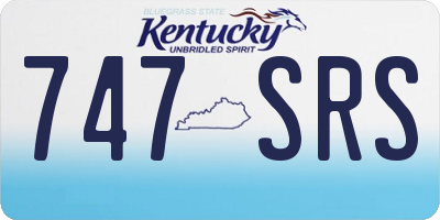 KY license plate 747SRS
