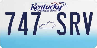 KY license plate 747SRV