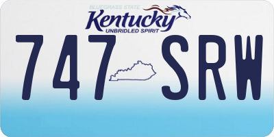 KY license plate 747SRW