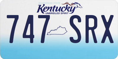 KY license plate 747SRX