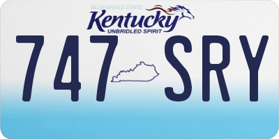 KY license plate 747SRY