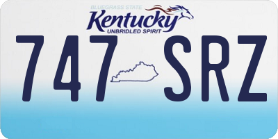 KY license plate 747SRZ