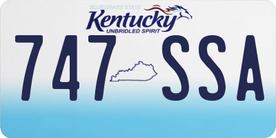 KY license plate 747SSA