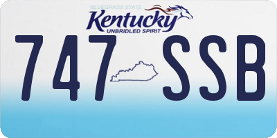 KY license plate 747SSB